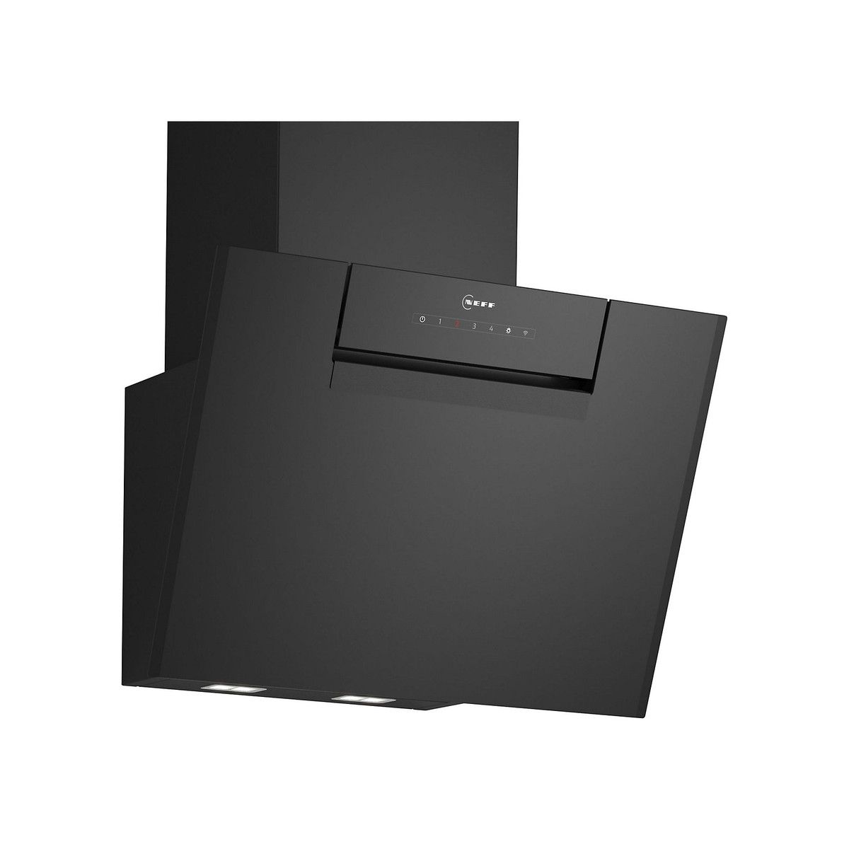 NEFF D65IFN1S0B N50 ANGLED GLASS CHIMNEY HOOD BLACK GLASS & BLACK CHIMNEY