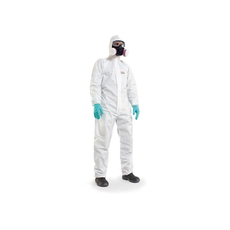 TURTON COVERALL DISPOSABLE MUTEX 2 TYPE 5 & 6 HOODED WHITE EXTRA LARGE 732121907