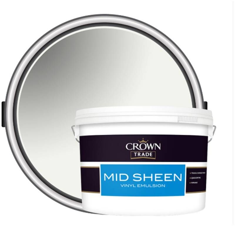 CROWN TRADE MID SHEEN EMULSION 2.5l BRILLIANT WHITE 5064696