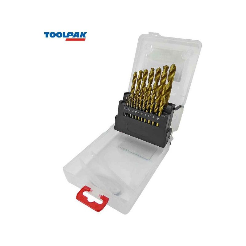 TOOLPAK TIN-SET19 19 PIECE HSS DRILL SET IN CASE