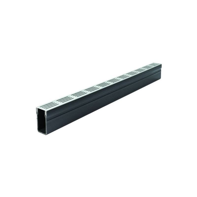 ACO THRESHOLD A15 DRAIN 1000 x 61 x 100mm SILVER ALUMINIUM GRATING 19000