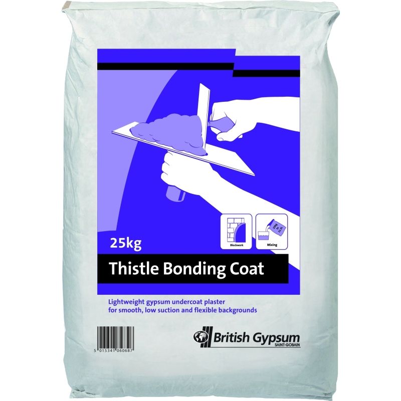 BRITISH GYPSUM THISTLE BONDING PLASTER BAG 25kg (CARLITE) 06055/7