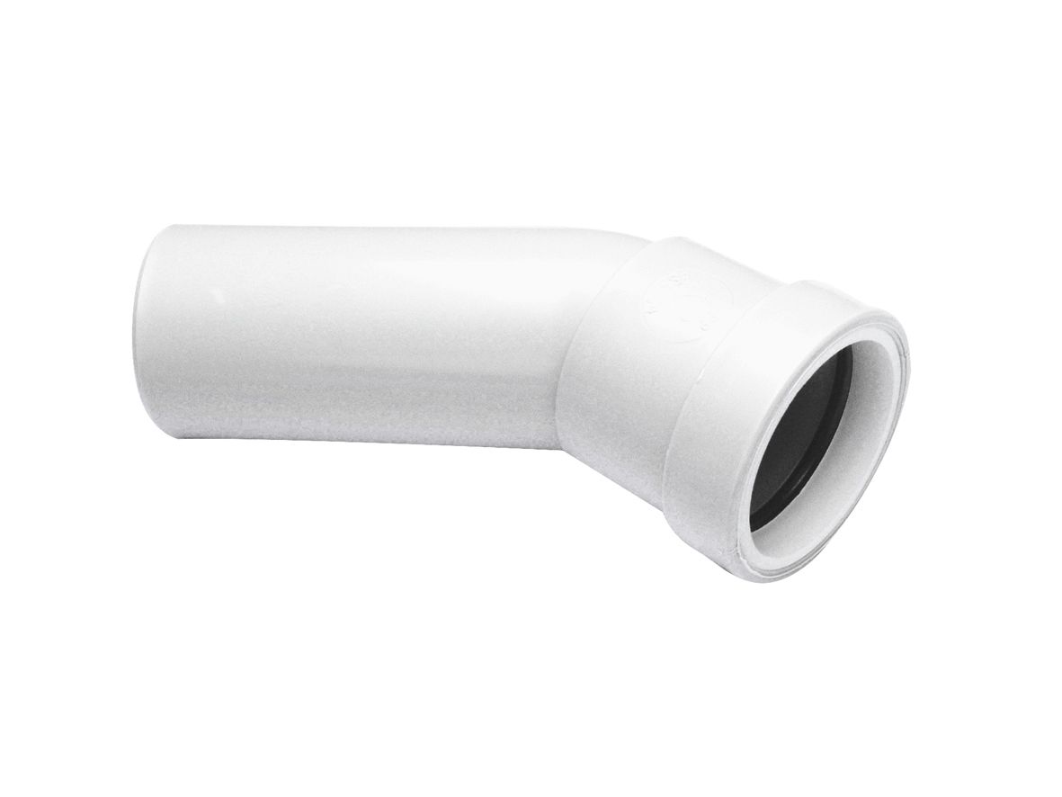 OSMAWELD 4W166 PP SPIGOT BEND 30deg 32mm 4W166W WHITE