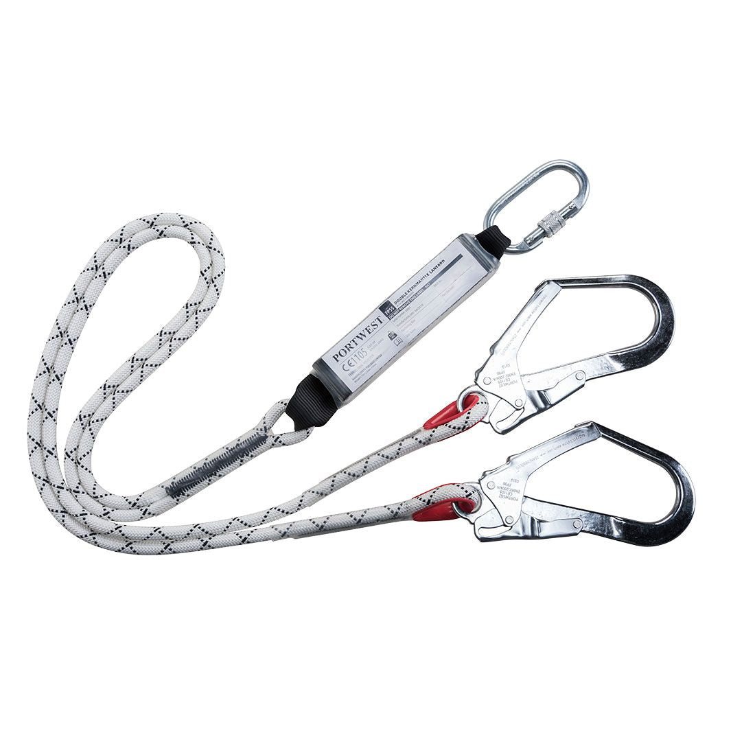 Double Kernmantle 1.8m Lanyard With Shock Absorber, , R, White