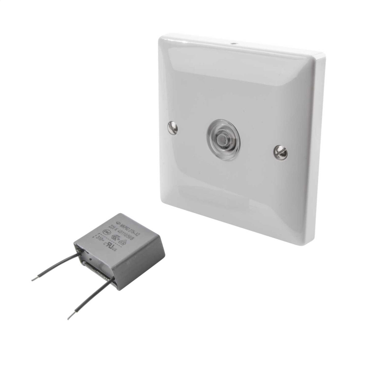 Danlers 2 Wire Plated Time Lag Switch White