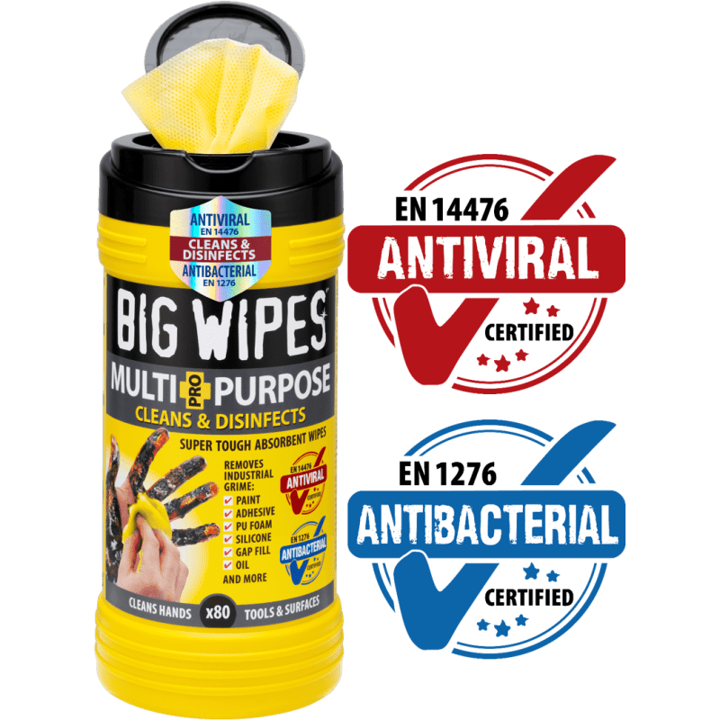BIG WIPES MULTI-PURPOSE TUB 80 WIPES BLACK TOP 3187025