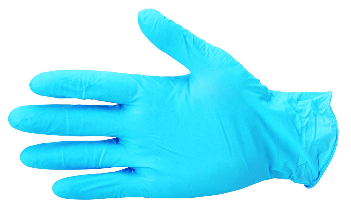 OX PRO NITRILE DISPOSABLE GLOVES BLUE (BOX 100) OX-S488508 MEDIUM