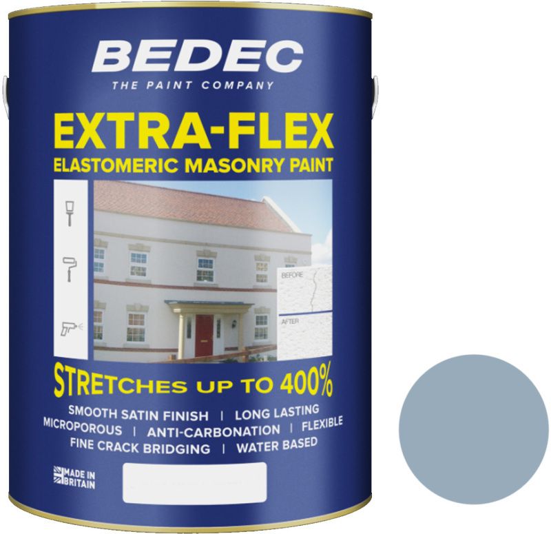BEDEC EXTRA-FLEX SMOOTH MASONRY PAINT 5l NEW ENGLAND BEDE2MB3160/46