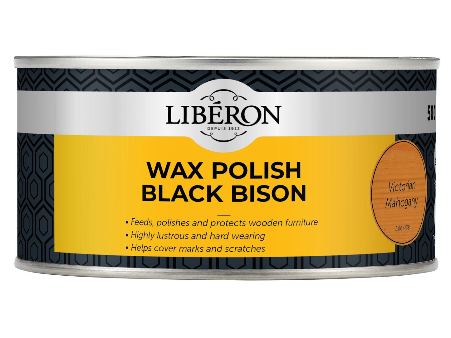 LIBERON BLACK BISON WAX POLISH PASTE 500ml GEORGIAN MAHOGANY LIBBPWVM500N