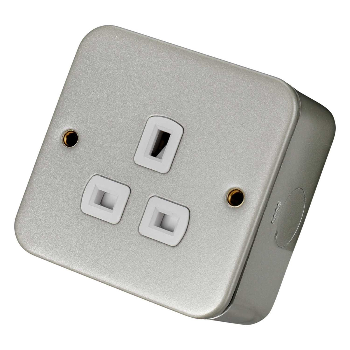 Deta 13A 1 Gang Unswitched Socket Metal Clad