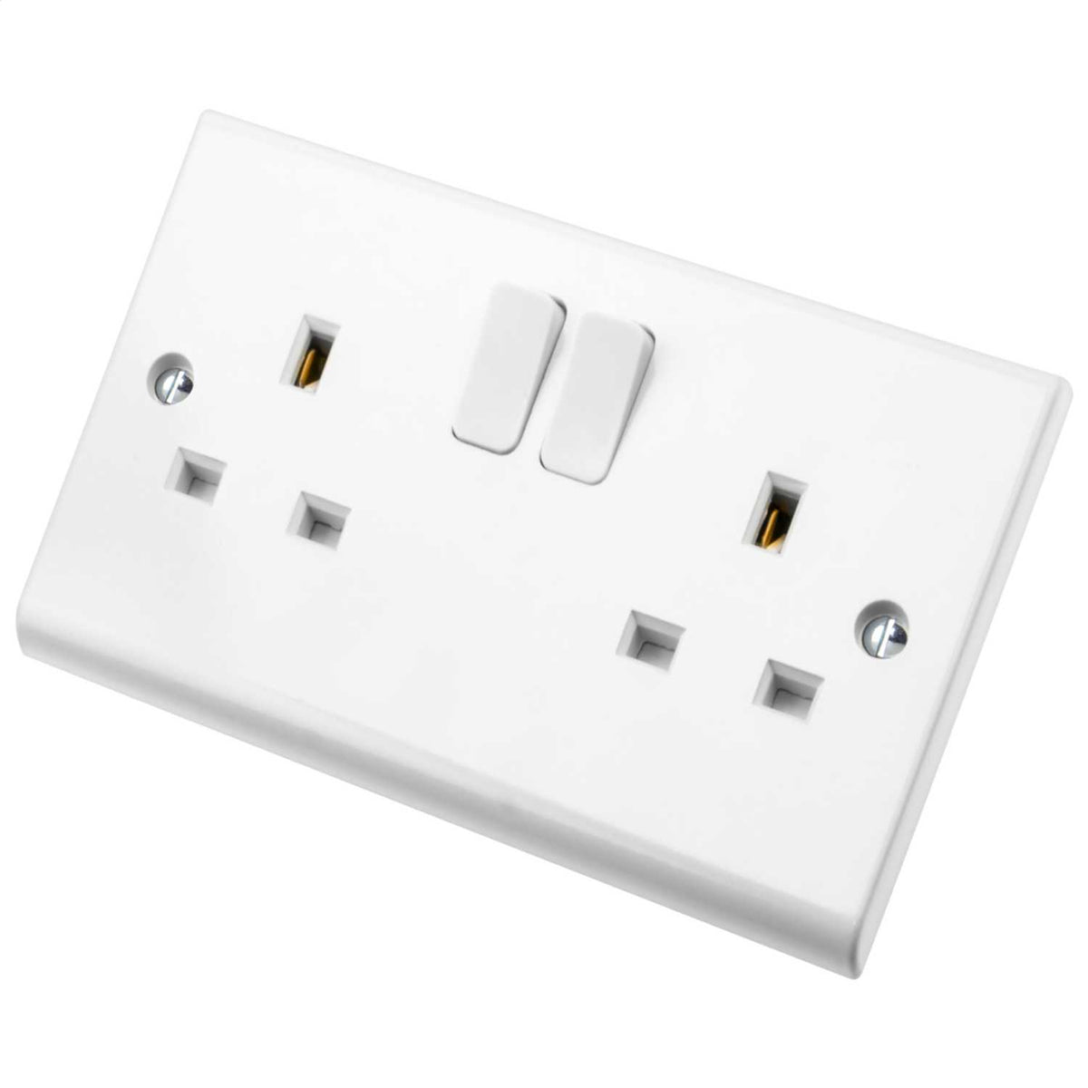 Deta 13A 2 Gang Switched Socket