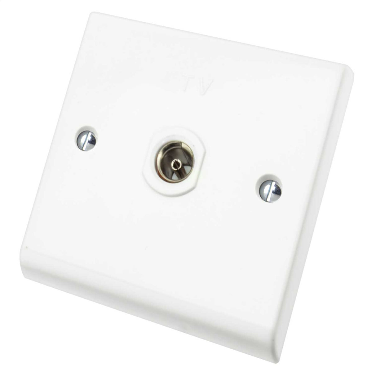 Deta 1 Gang Coaxial Isolated Socket White