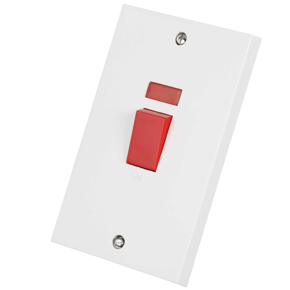 Deta 45A DP 2 Gang Vertical Switch with Neon