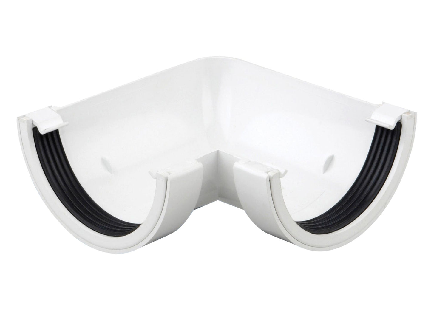 OSMA 0T003 ROUND PVCU GUTTER ANGLE 90deg 112mm 0T003W WHITE