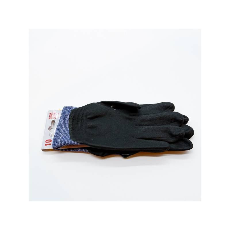 TURTON KEEPSAFE PU COATED NYLON GLOVES BLACK SIZE 10 659014100