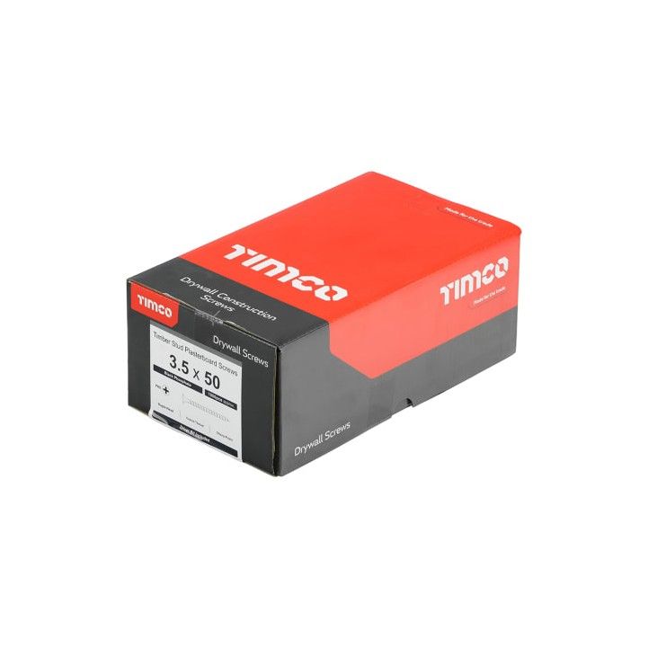 TIMCO 3.5 x 50mm DRYWALL SCREW PHOSPHATE COARSE THREAD (BOX 1000) 00050DRYC