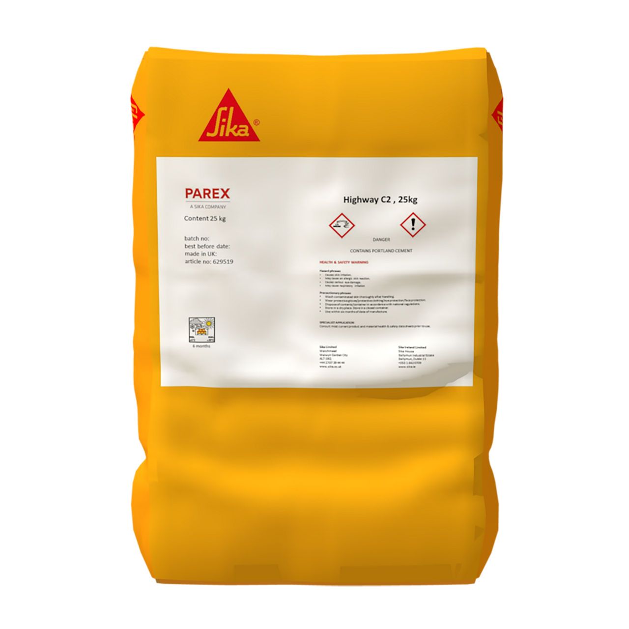 Parex C2 Non Shrink Fast Bedding Mortar 25Kg