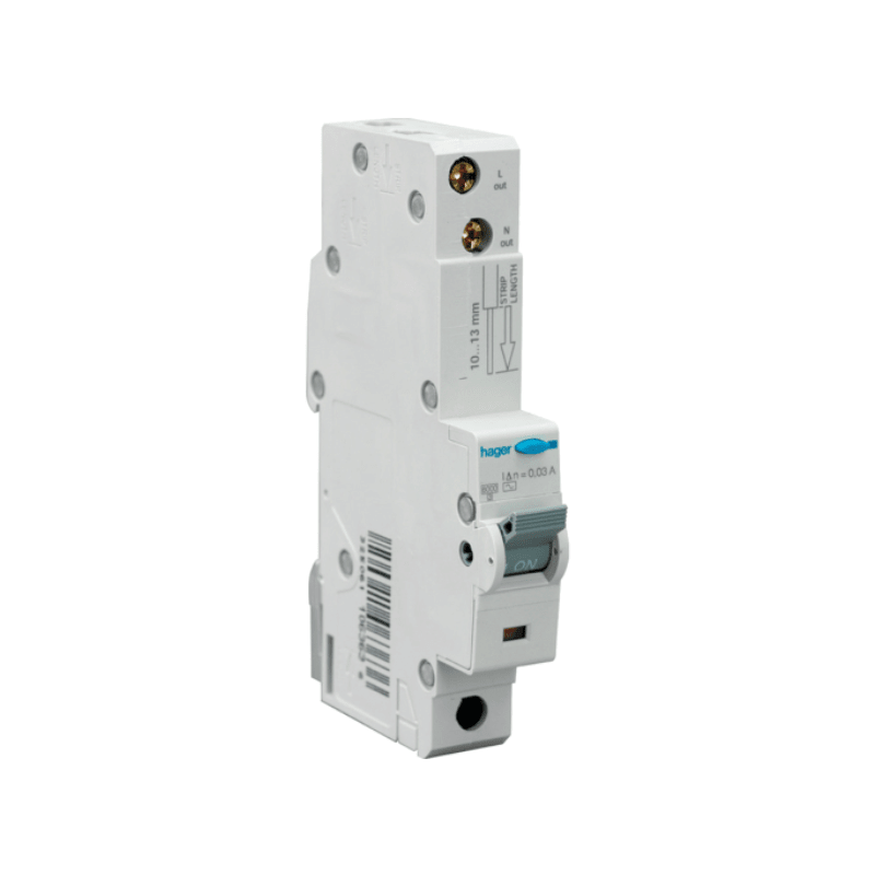 HAGER ADA182U 32A 30MA RCBO 10KA TYPE A C CURVE