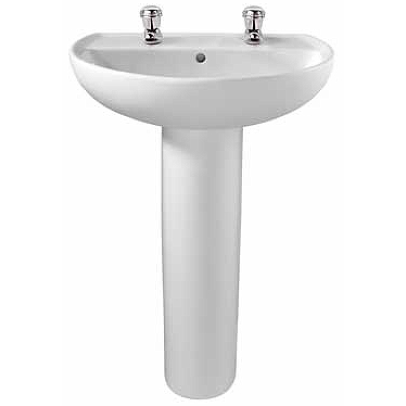 TWYFORD AR4212WH ALCONA 2TH WASHBASIN 420 x 550mm