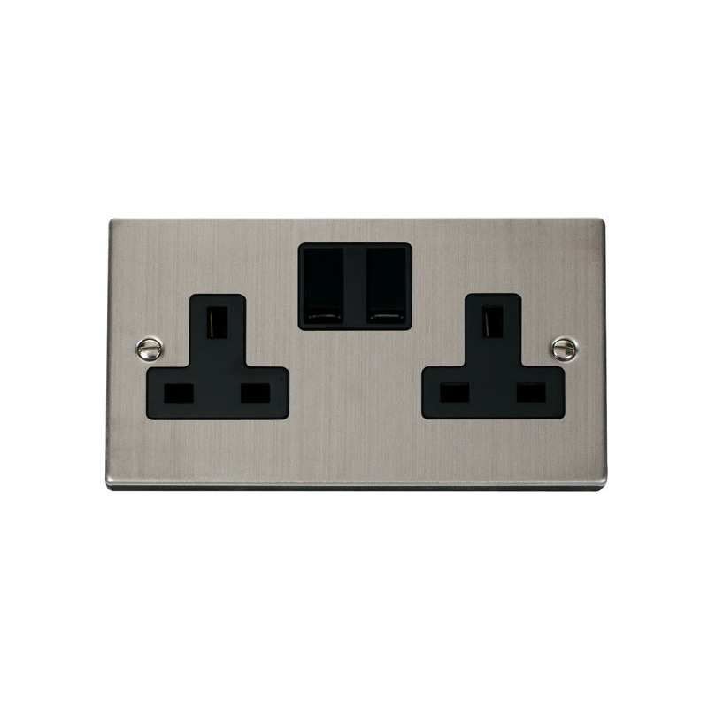 CLICK VPSS036BK 2 GANG 13A DPUK SOCKET