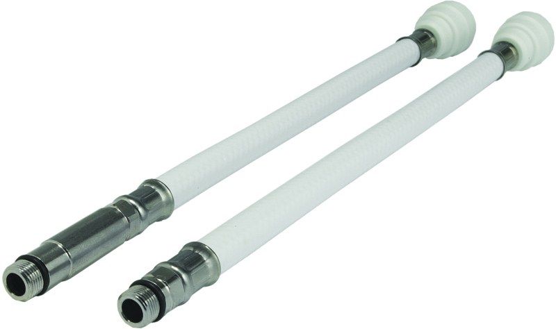 SPEEDFIT WFLX29 PVC FLEXI HOSE FOR MONOBLOCKS 300 x 5 mm x M12 WHITE (PAIR) 70011596
