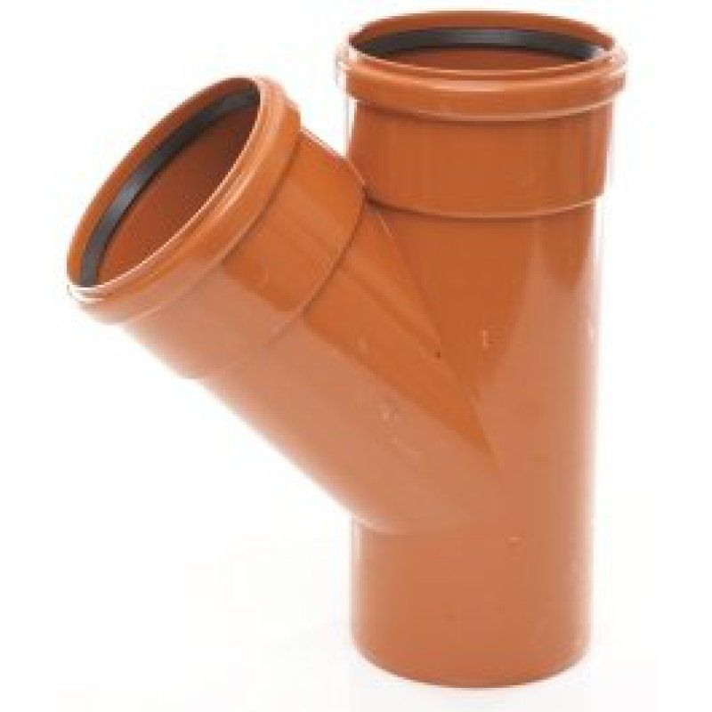 POLYPIPE EQUAL JUNCTION TRIPLE SOCKET 160mm x 87.5deg UG623