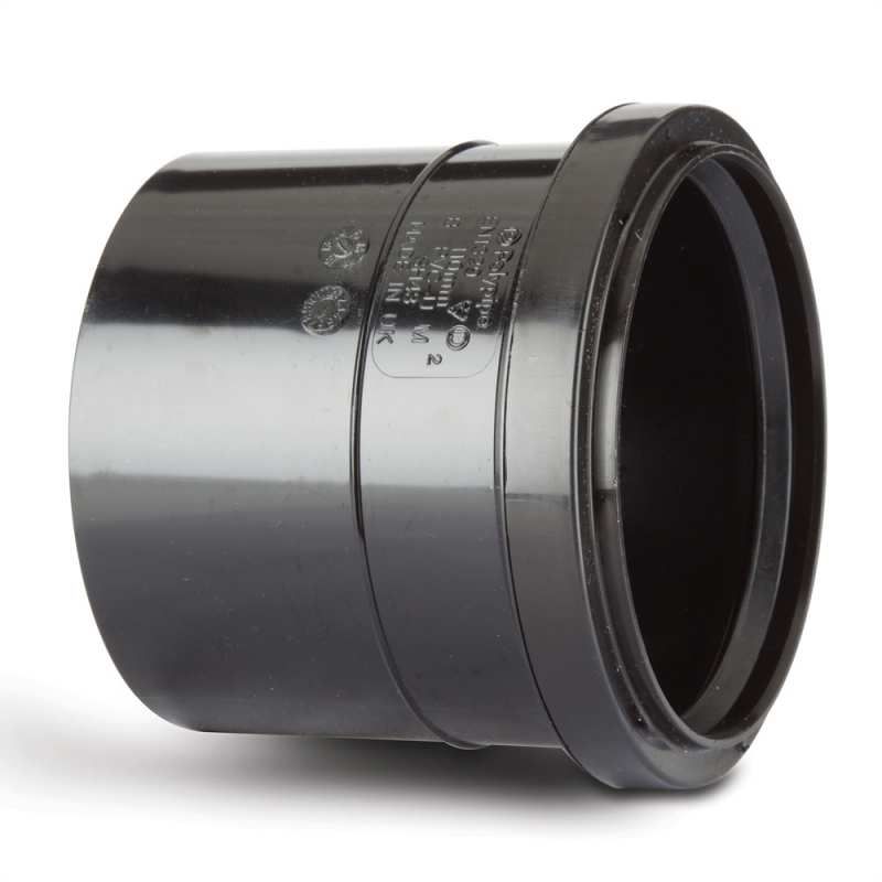 POLYPIPE SOIL SINGLE SOCKET 110mm SH43 SH43B BLACK