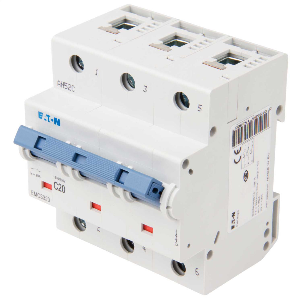 Eaton 20A Triple Pole 25kA C Curve MCB