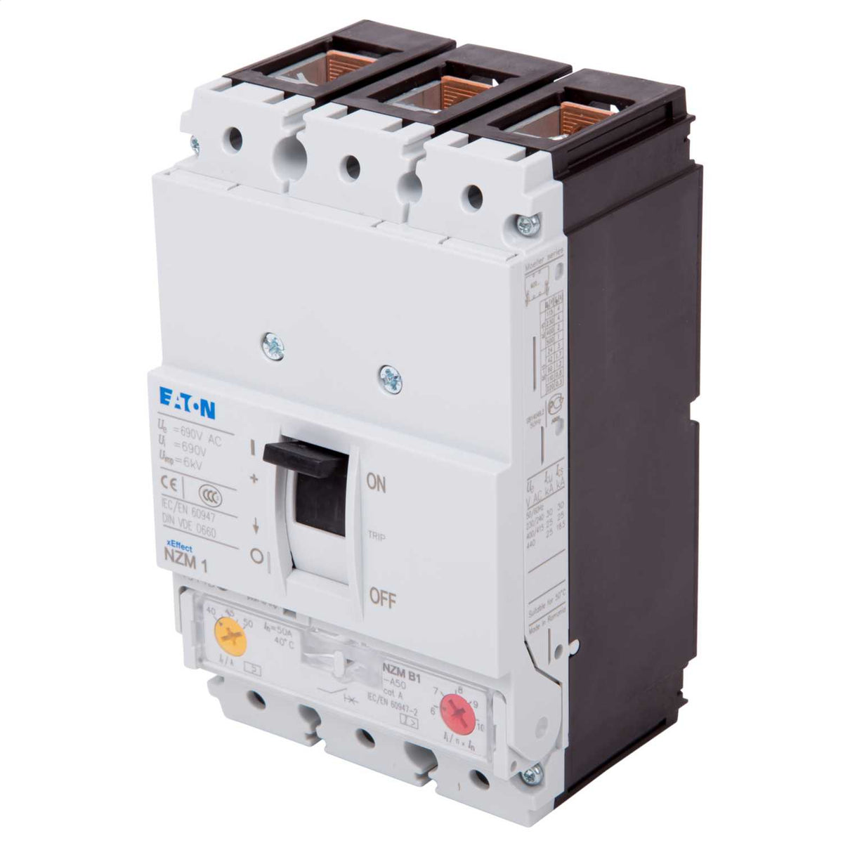 Eaton 50A Triple Pole 25kA Mccb