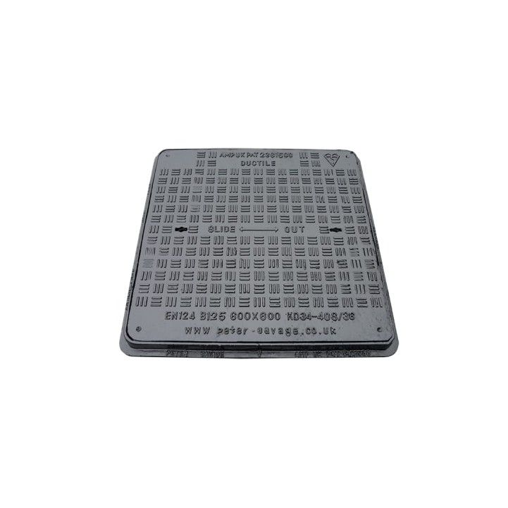 EJ DUCT IRON ACCESS COVER & FRAME SLIDE OUT SINGLE SEAL 600 x 600 x 40mm B125 KD3440S