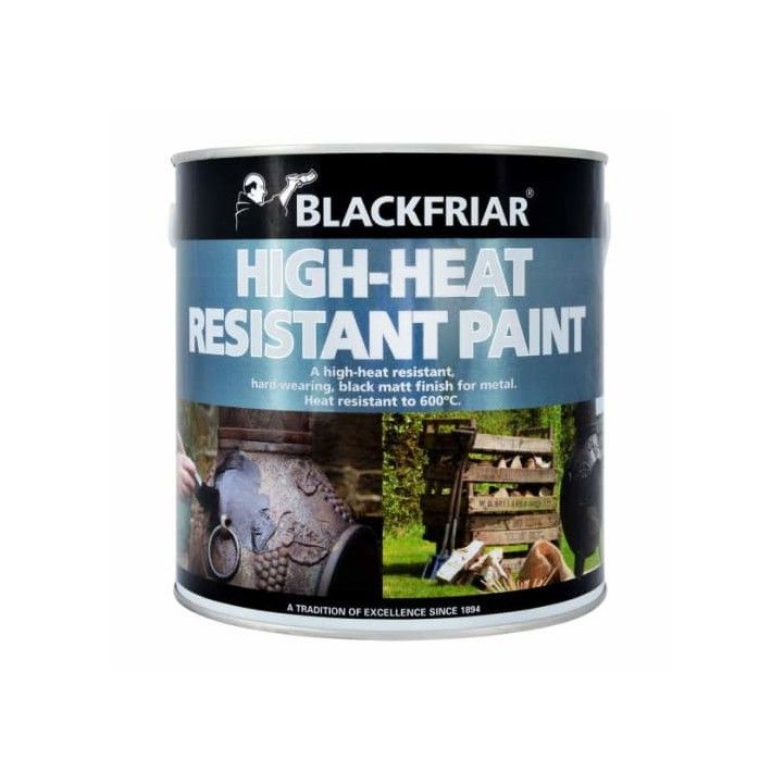 BLACKFRIARS HIGH HEAT RESISTANT PAINT 500ml BLACK BF0520004E1