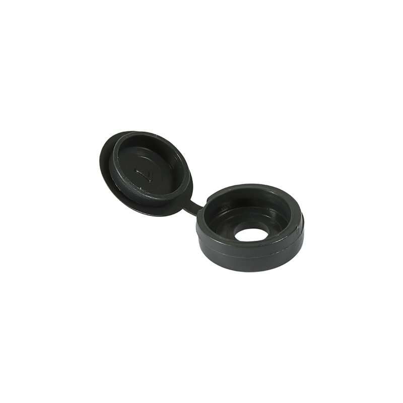 TIMCO HINGED SCREW CAPS No 10-12 DARK GREY (PACK 50) LHCCDGREYP