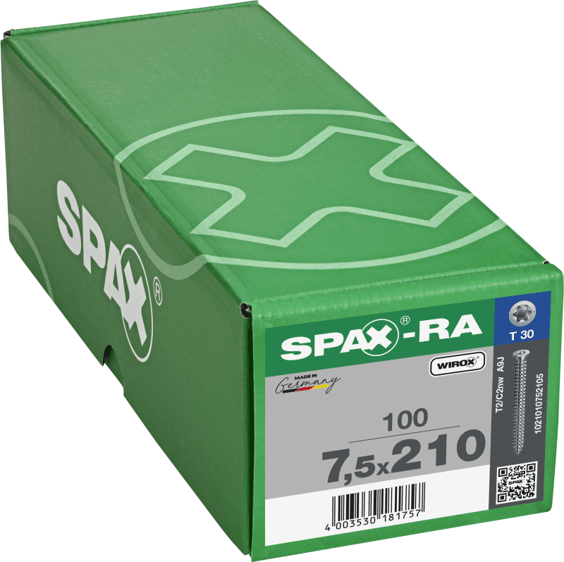 SPAX WIROX T-STAR PLUS T30 FRAME ANCHOR SCREWS 7.5 x 210mm EACH 1021010752105