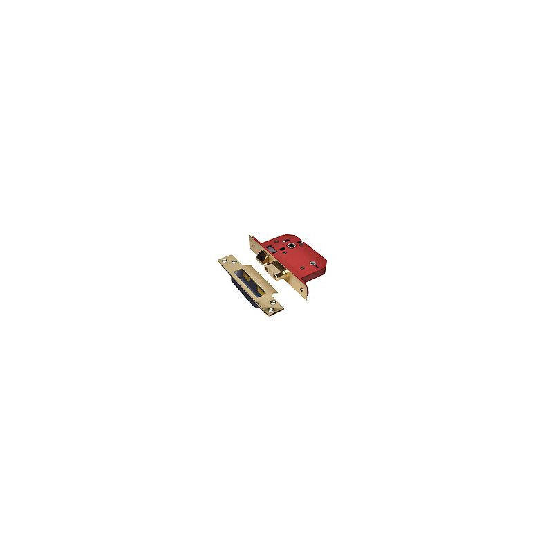 UNION 3 LEVER BATHROOM LOCK 63mm BRASS Y2294-PL-2.50