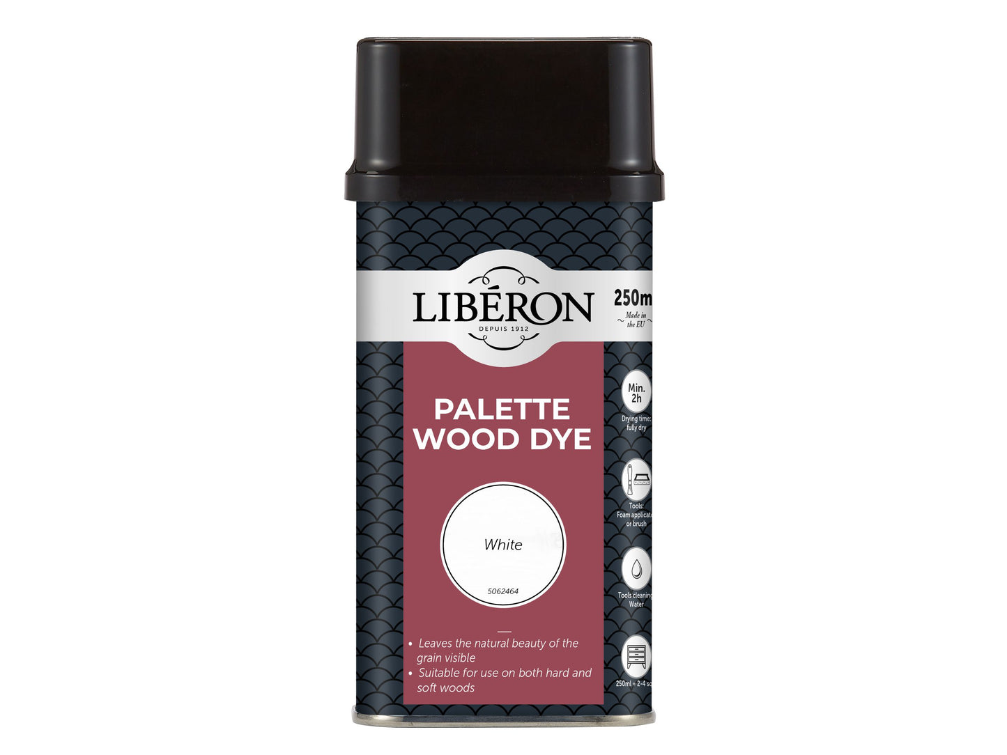 LIBERON WATER BASED PALETTE WOOD DYE 250ml WHITE LIBWDPWH250N