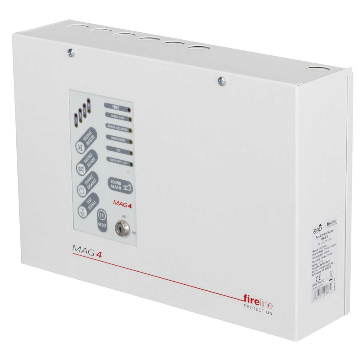ESP 4 Zone Conventional Metal Fire Panel