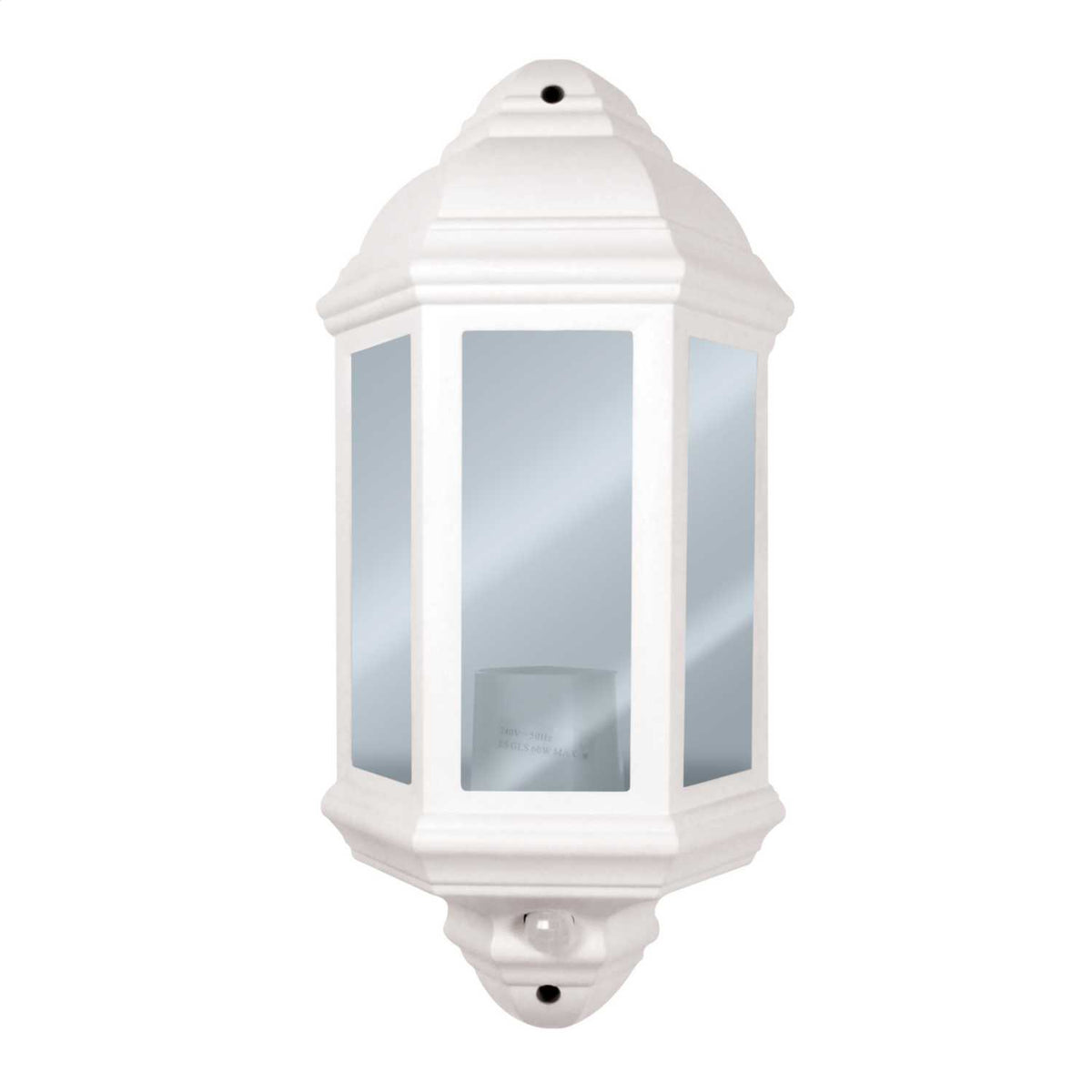 Eterna 60W Half Lantern with PIR White