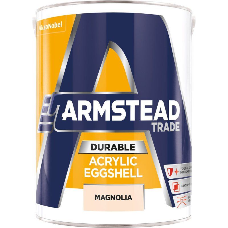 ARMSTEAD TRADE DURABLE ACRYLIC EGGSHELL 5l MAGNOLIA 5218591