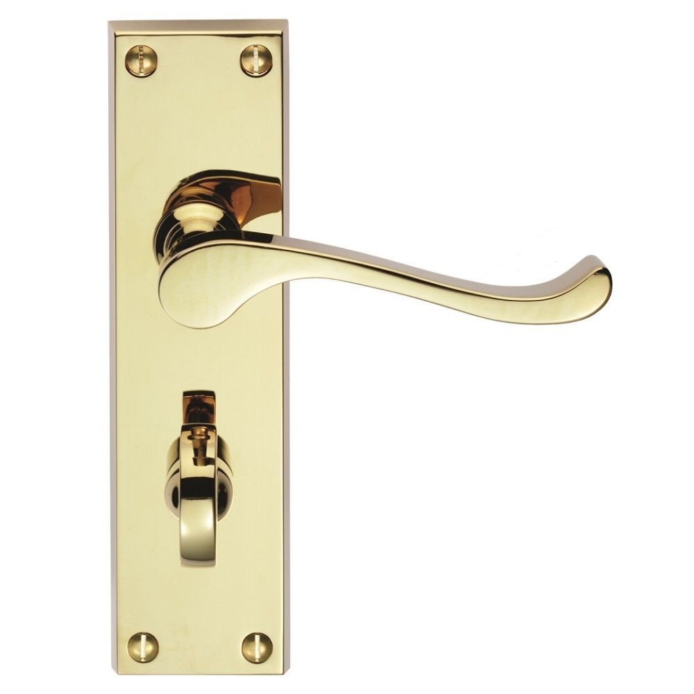 BRASS VICTORIAN SCROLL BATHROOM HANDLES CBS54WC/RP
