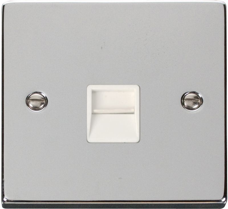 CLICK VPCH120WH TELEPHONE SOCKET MASTER WH POL CHROME