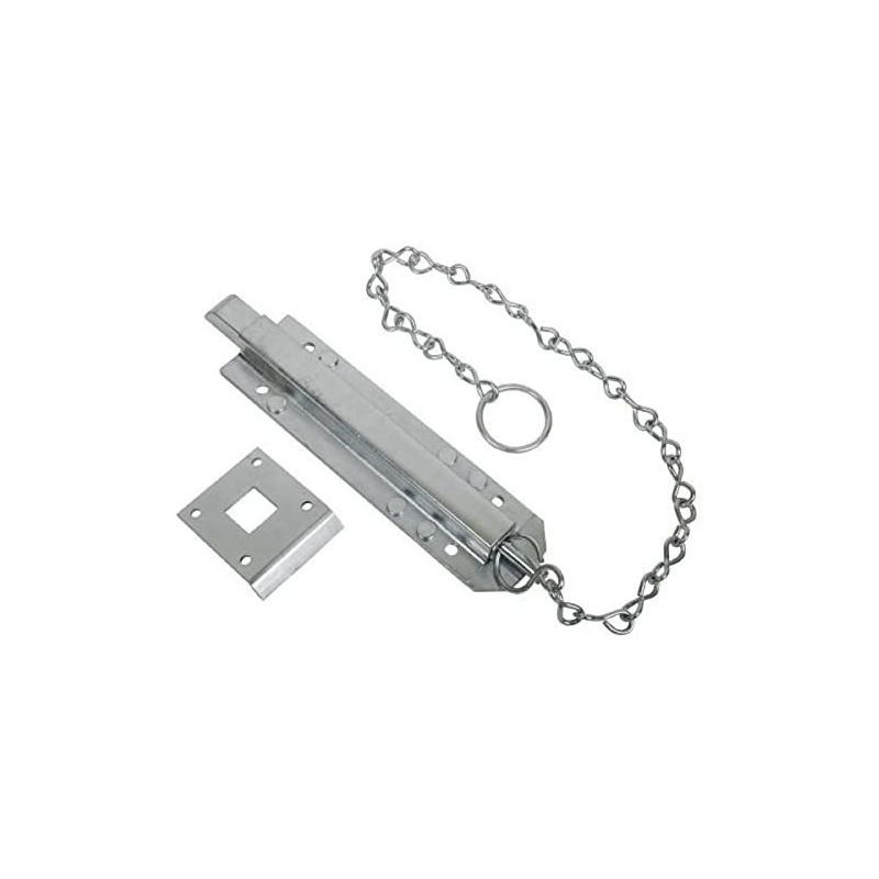 200mm 8" No 66 BZP CHAIN BOLT PREPACKED 66--PP0000ZP