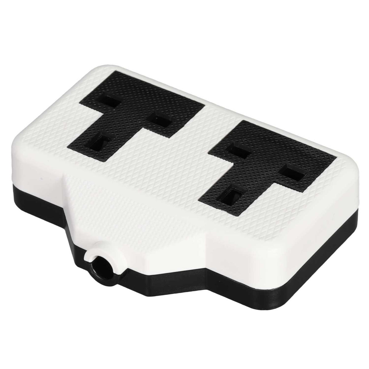 F4P 13A 2 Gang Rubber Trailing Socket White