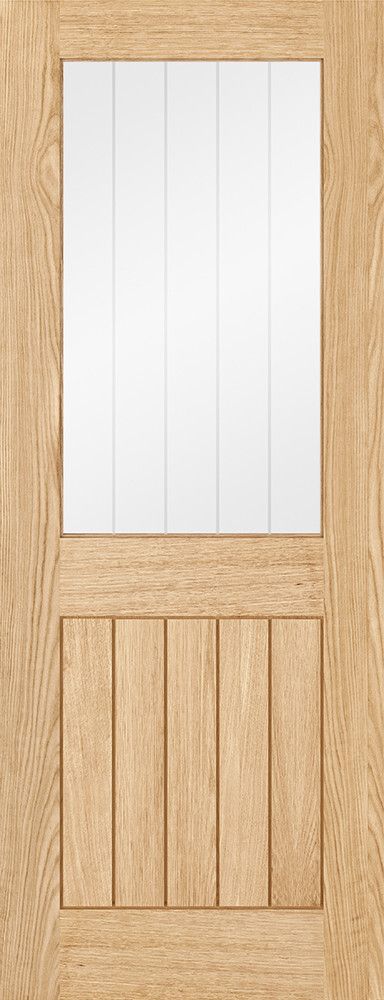 LPD PRE-FINISHED OAK BELIZE H/L SILKSCREEN GLASS INTERNAL DOOR 1981 x 686 x 35mm (27") PFOBELG27