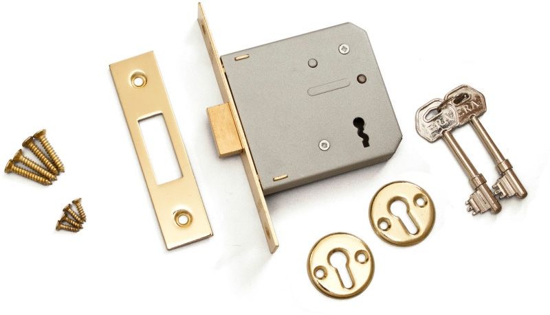 ERA 3 LEVER DEADLOCK 75mm BRASS VISI PACK 572-32