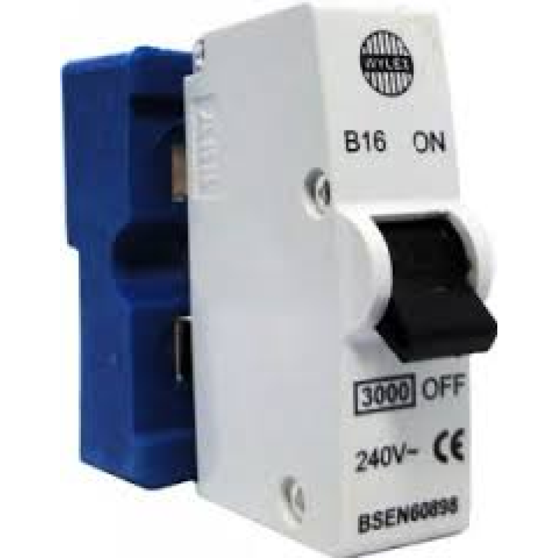 WYLEX B16 1-POLE TYPE B MCB 16a 6ka