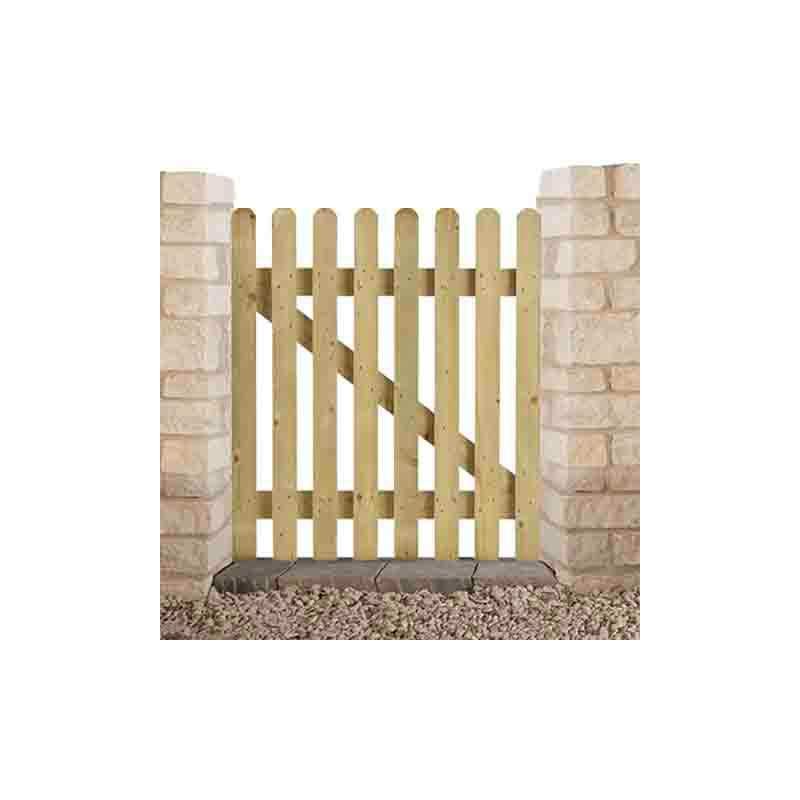 CHARLTON HEN1.2 HENLEY PLANED PALISADE SIDE GATE 900 x 1200mm GREEN
