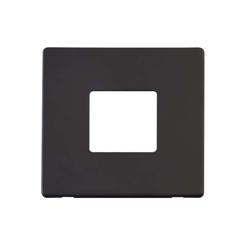 CLICK SCP402BK 1G TWIN APERTURE COVER PLATE
