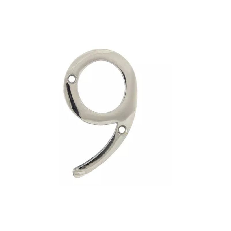 DUFFELLS TSS FACE FIX DOOR NUMERAL 9 CHROME TSSNUMERAL9C