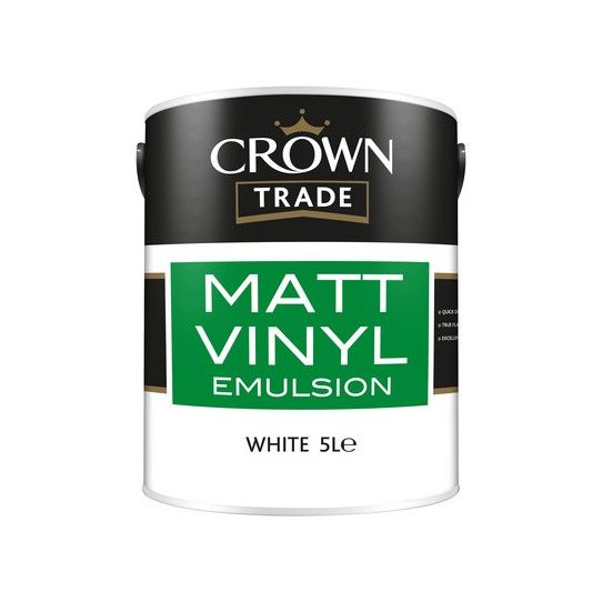 CROWN TRADE VINYL MATT EMULSION 5l WHITE 5024058