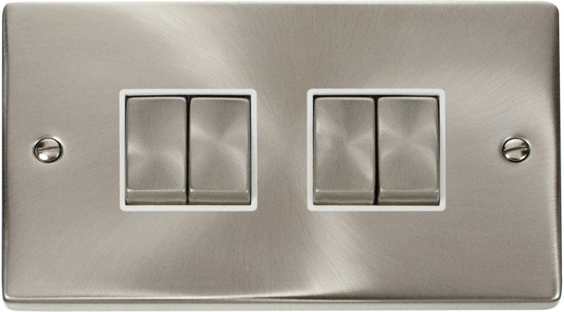 CLICK VPSC414WH 4G 2WAY 10A SWITCH SATIN CHROME